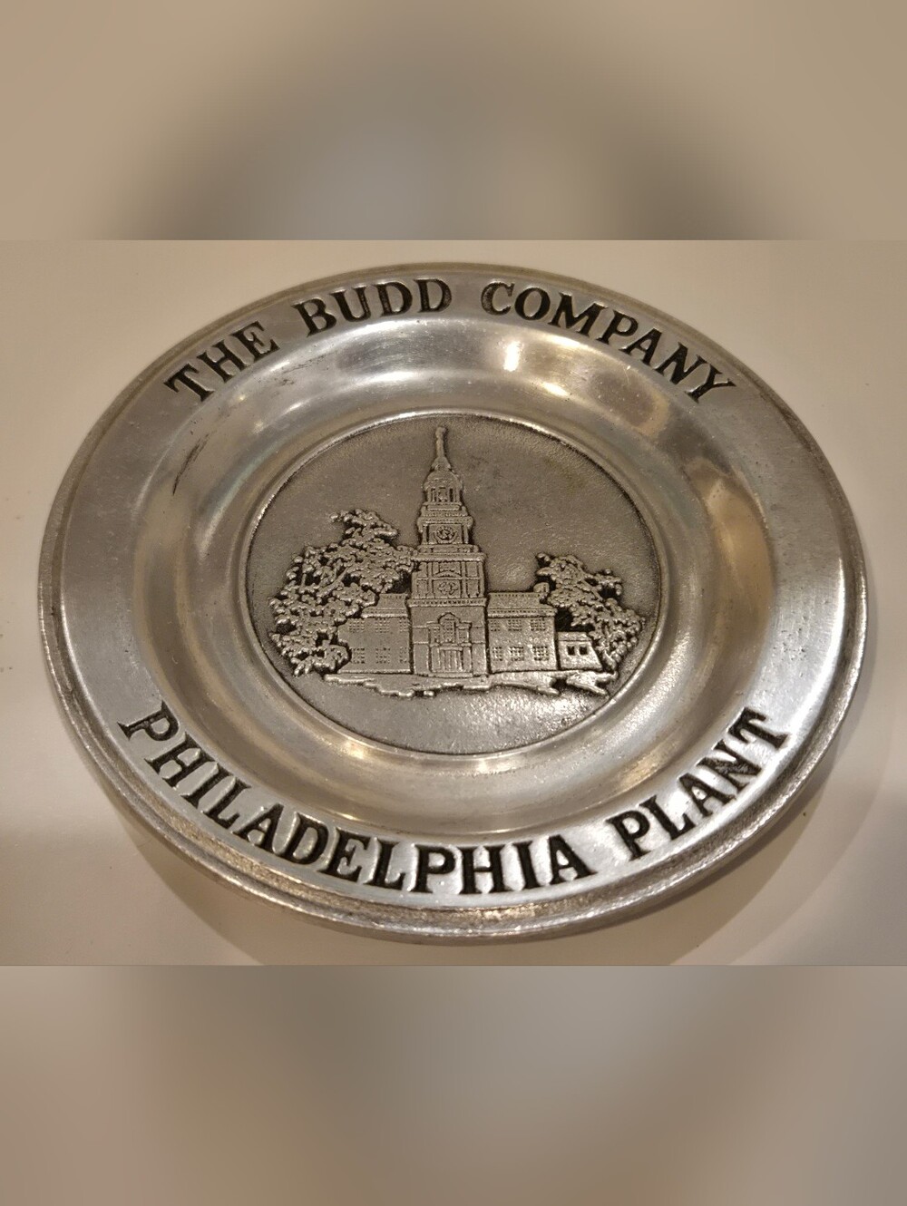 The Budd Company Philadelphia Plaque - Silver Decorative Plate